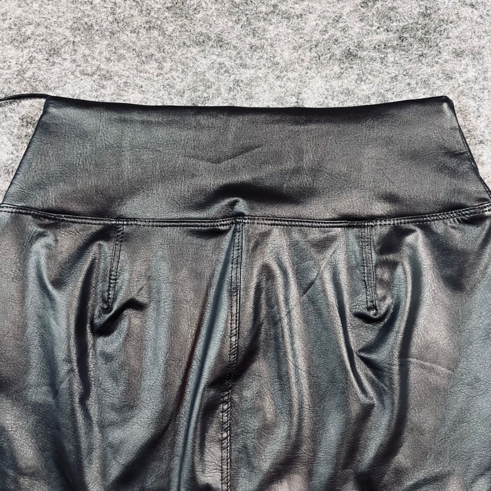 OFFLINE by Aerie Faux Leather Leggings Womens XS Black Real Luxe Hi-Rise Edgy - Picture 4 of 10